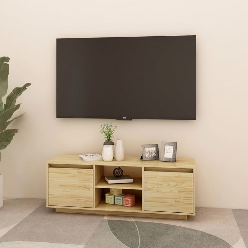 Szafka pod telewizor, 110x30x40 cm, lite drewno sosnowe