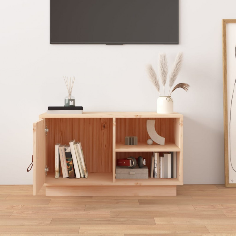 Szafka pod TV, 70x34x40 cm, lite drewno sosnowe
