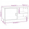 Szafka pod TV, 70x34x40 cm, lite drewno sosnowe