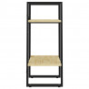 2-poziomowy regał na książki, 40x30x70 cm, lite drewno sosnowe