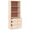 Biblioteczka z szufladami ALTA, 60x35x142 cm, drewno sosnowe