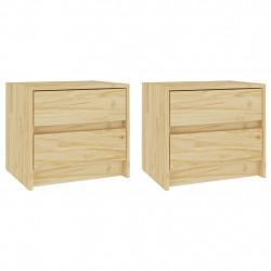 Szafki nocne, 2 szt., 40x30,5x35,5 cm, lite drewno sosnowe