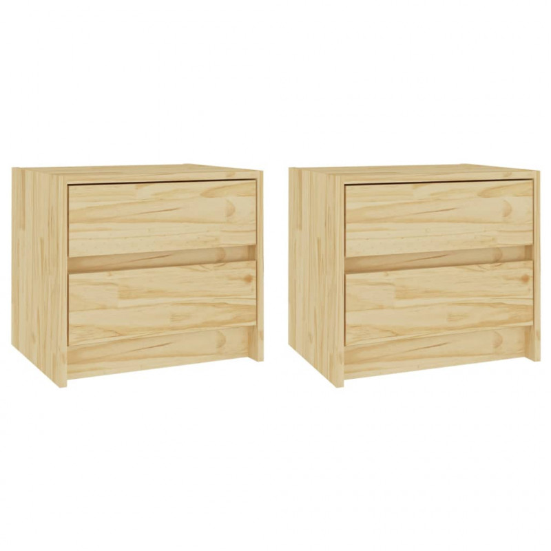 Szafki nocne, 2 szt., 40x30,5x35,5 cm, lite drewno sosnowe