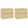 Szafki nocne, 2 szt., 40x30,5x35,5 cm, lite drewno sosnowe