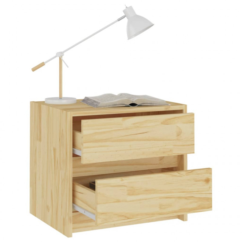 Szafki nocne, 2 szt., 40x30,5x35,5 cm, lite drewno sosnowe