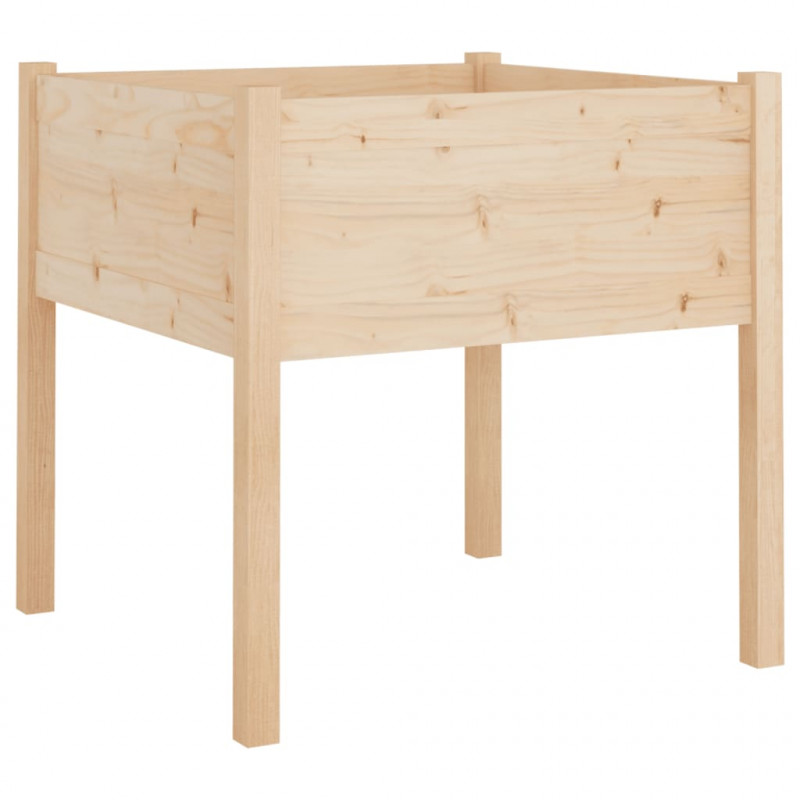 Donice ogrodowe, 2 szt., 70x70x70 cm, lite drewno sosnowe