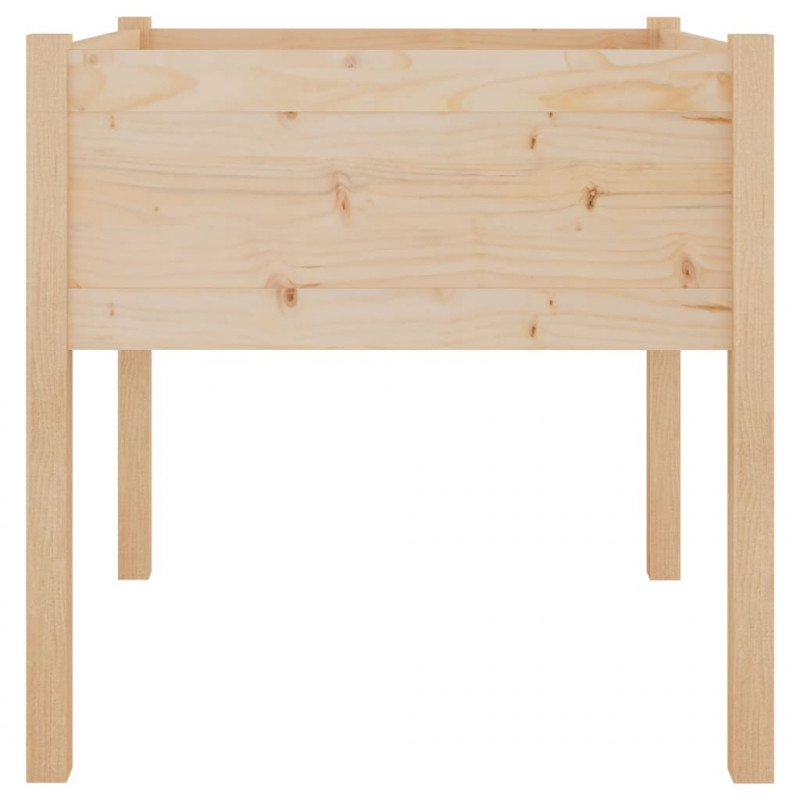 Donice ogrodowe, 2 szt., 70x70x70 cm, lite drewno sosnowe