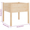 Donice ogrodowe, 2 szt., 70x70x70 cm, lite drewno sosnowe