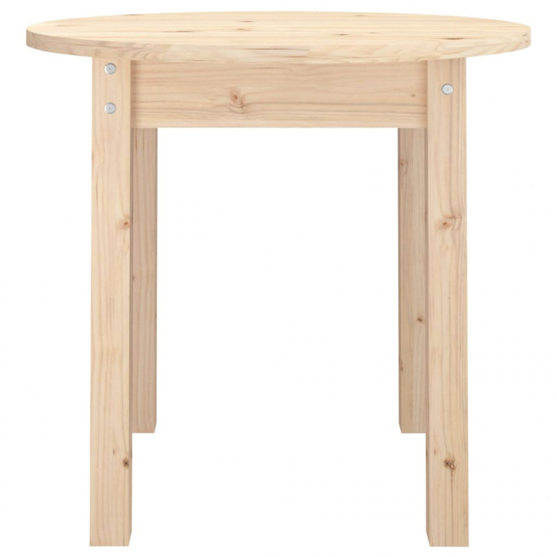 Stolik kawowy, Ø 45x40 cm, lite drewno sosnowe