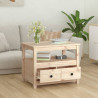Stolik kawowy, 71x49x55 cm, lite drewno sosnowe