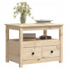 Stolik kawowy, 71x49x55 cm, lite drewno sosnowe
