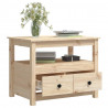 Stolik kawowy, 71x49x55 cm, lite drewno sosnowe
