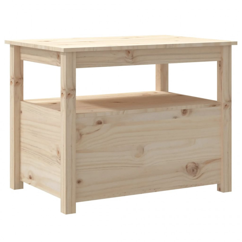 Stolik kawowy, 71x49x55 cm, lite drewno sosnowe