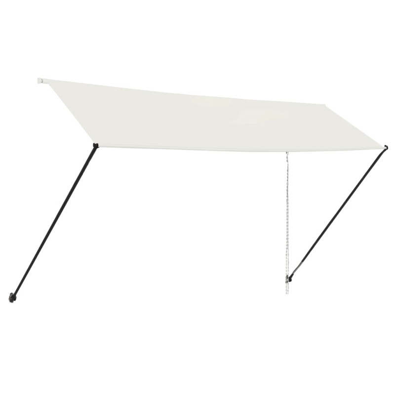 Markiza zwijana z LED, 400 x 150 cm, kremowa