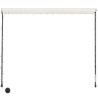 Markiza zwijana z LED, 400 x 150 cm, kremowa