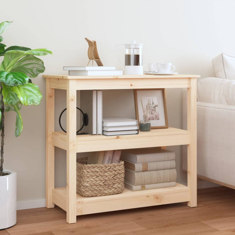Stolik konsolowy, 80x40x74 cm, lite drewno sosnowe