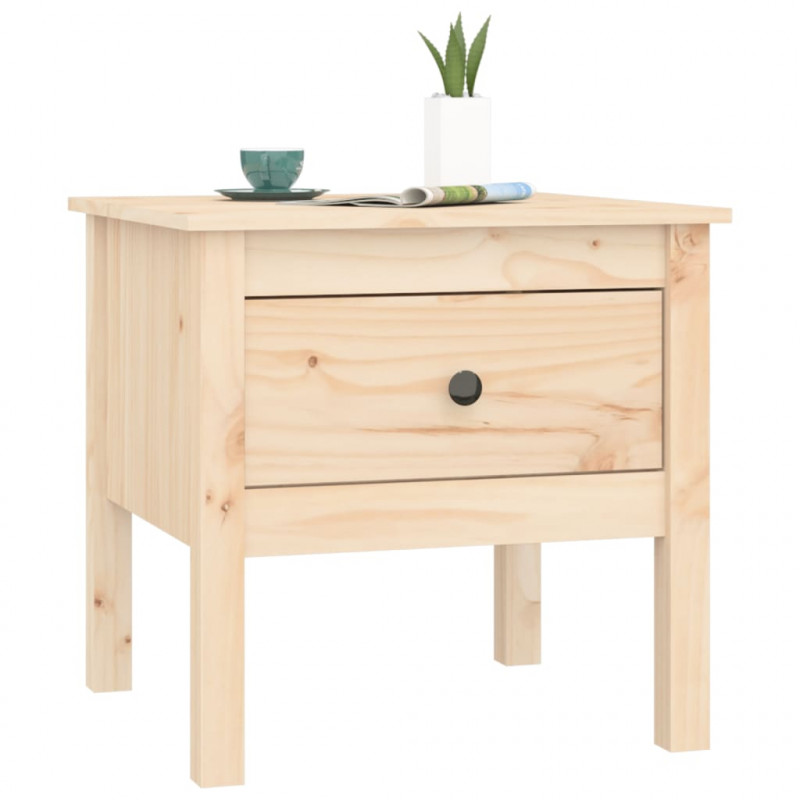 Stoliki boczne, 2 szt., 50x50x49 cm, lite drewno sosnowe