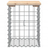 Ławka ogrodowa, gabion, 33x31x42 cm, lite drewno sosnowe