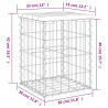 Ławka ogrodowa, gabion, 33x31x42 cm, lite drewno sosnowe