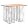 Ławka ogrodowa, gabion, 100x70x72 cm, lite drewno daglezjowe