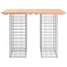Ławka ogrodowa, gabion, 100x70x72 cm, lite drewno daglezjowe