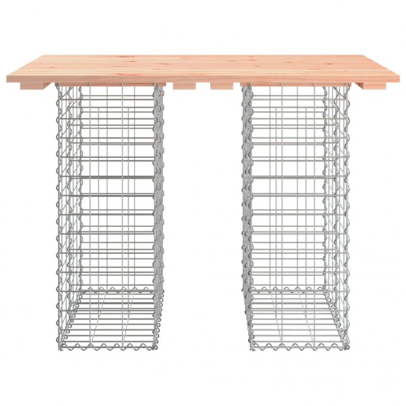 Ławka ogrodowa, gabion, 100x70x72 cm, lite drewno daglezjowe
