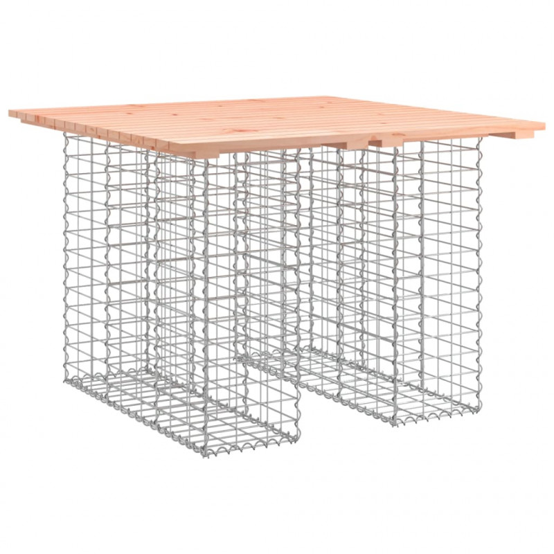 Ławka ogrodowa, gabion, 100x102x72 cm, lite drewno daglezjowe