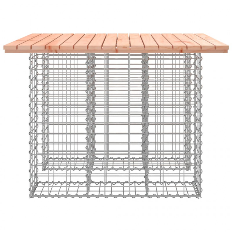 Ławka ogrodowa, gabion, 100x102x72 cm, lite drewno daglezjowe