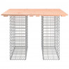 Ławka ogrodowa, gabion, 100x102x72 cm, lite drewno daglezjowe