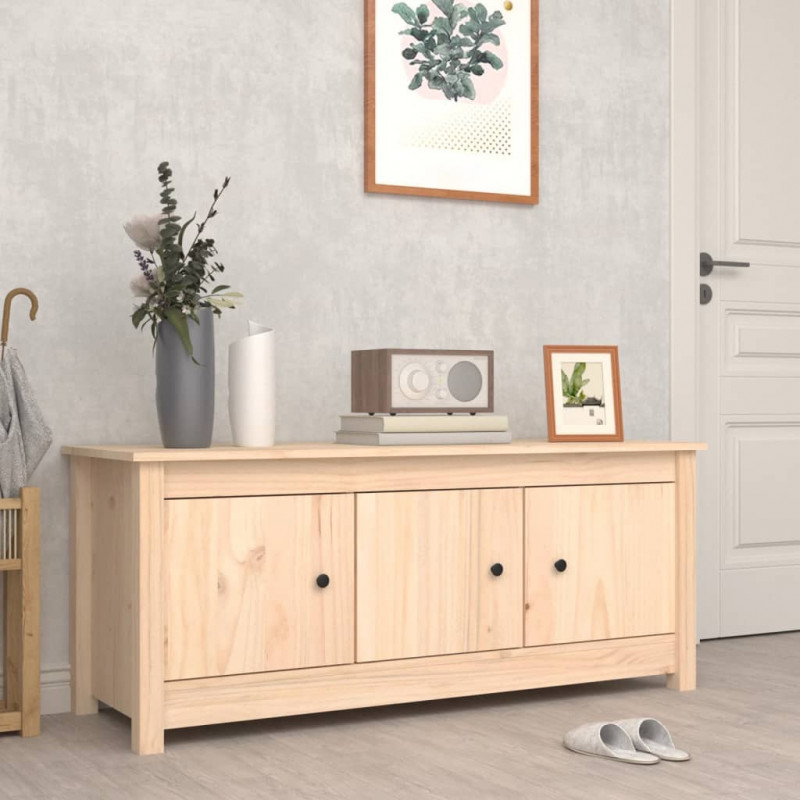 Szafka na buty, 110x38x45,5 cm, lite drewno sosnowe