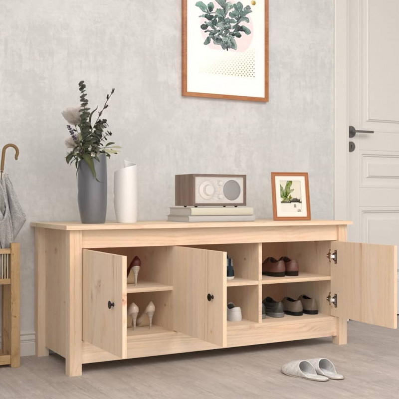 Szafka na buty, 110x38x45,5 cm, lite drewno sosnowe