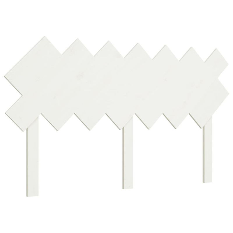 Wezgłowie łóżka, białe, 141x3x80,5 cm, lite drewno sosnowe