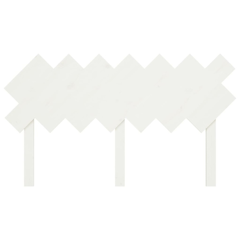 Wezgłowie łóżka, białe, 141x3x80,5 cm, lite drewno sosnowe