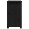 Szafka nocna, czarny, 40x35x61,5 cm, lite drewno sosnowe