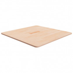 Kwadratowy blat do stolika, 70x70x1,5 cm, surowe drewno dębowe