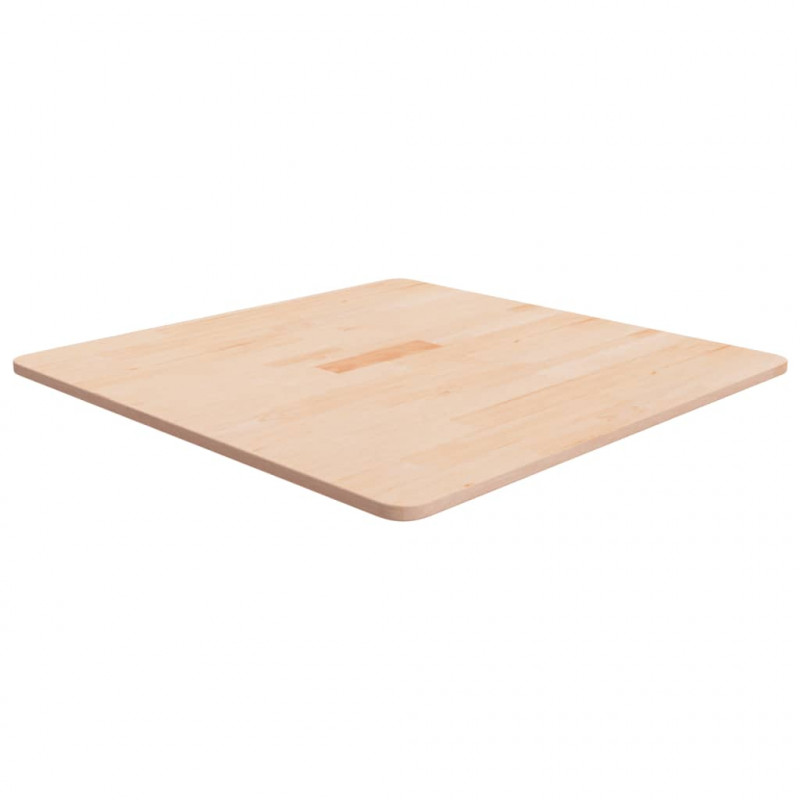 Kwadratowy blat do stolika, 70x70x1,5 cm, surowe drewno dębowe