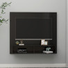 Wisząca szafka pod TV, czarna, wysoki połysk, 102x23,5x90 cm
