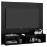 Wisząca szafka pod TV, czarna, wysoki połysk, 102x23,5x90 cm