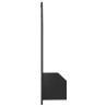 Wisząca szafka pod TV, czarna, wysoki połysk, 102x23,5x90 cm