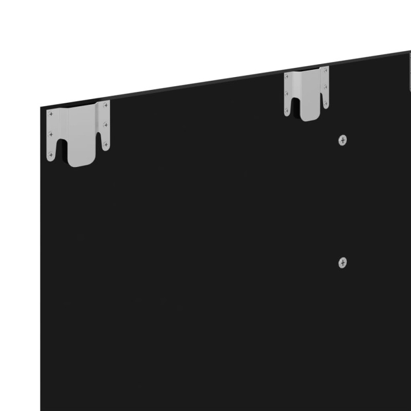 Wisząca szafka pod TV, czarna, wysoki połysk, 102x23,5x90 cm