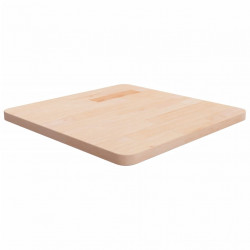 Kwadratowy blat do stolika, 50x50x2,5 cm, surowe drewno dębowe