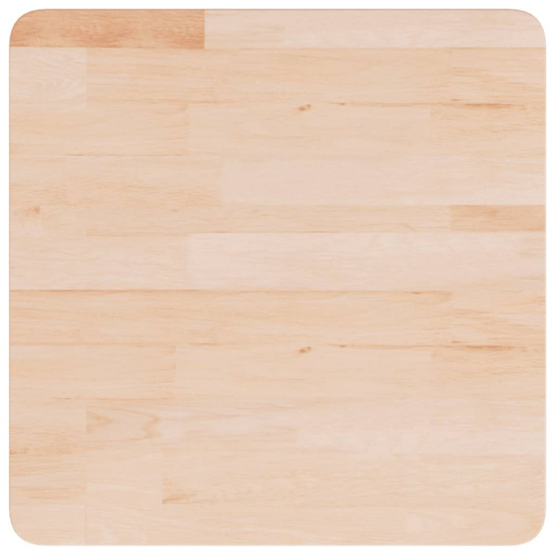 Kwadratowy blat do stolika, 50x50x2,5 cm, surowe drewno dębowe