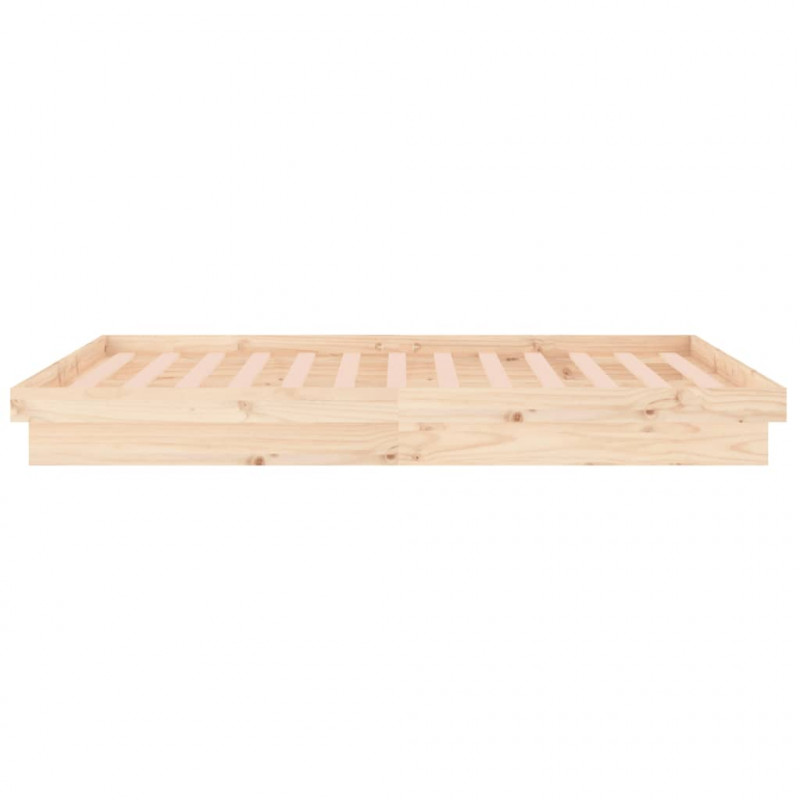 Rama łóżka z LED, 150x200 cm, King Size, lite drewno