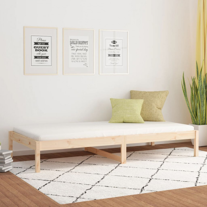 Łóżko dzienne bez materaca, 90x200 cm, lite drewno sosnowe