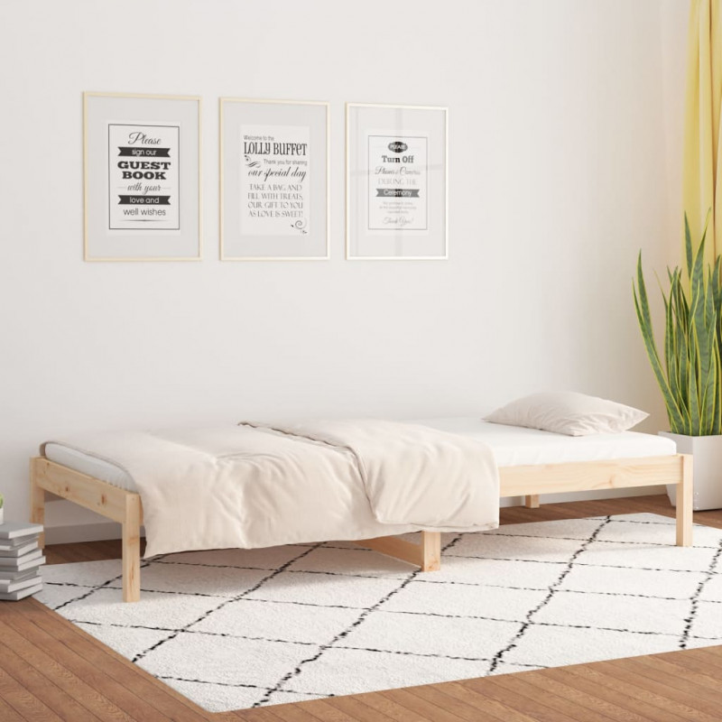 Łóżko dzienne bez materaca, 90x200 cm, lite drewno sosnowe