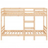 Łóżko piętrowe, 75x190 cm, lite drewno sosnowe