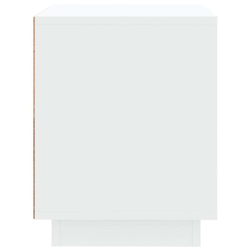 Szafka nocna, biała, 44x35x45 cm, materiał drewnopochodny