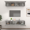 Ścienne szafki TV, 4 szt., szarość betonu, 80x30x30 cm