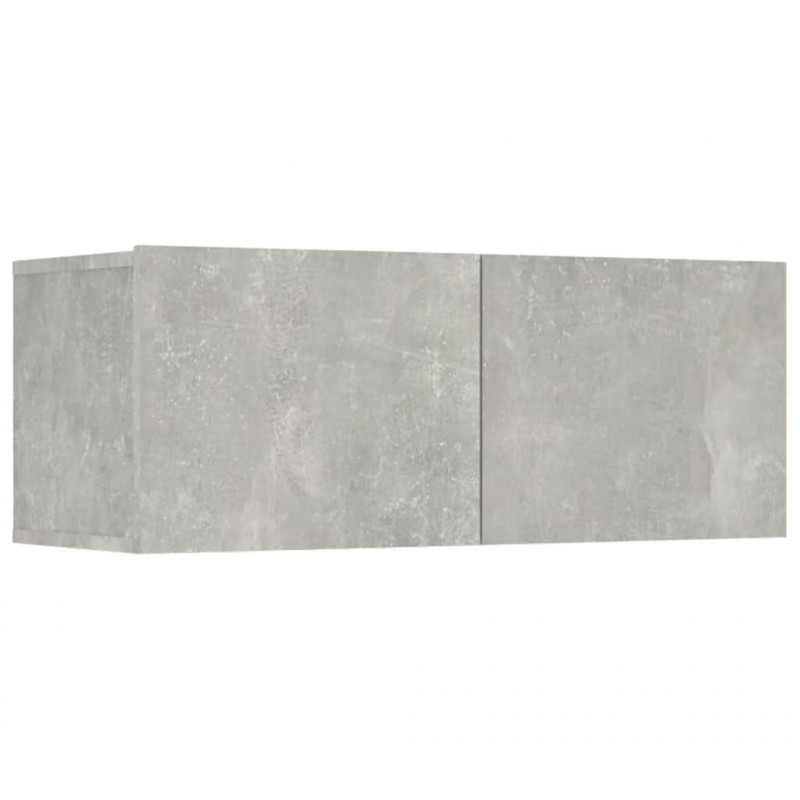 Ścienne szafki TV, 4 szt., szarość betonu, 80x30x30 cm