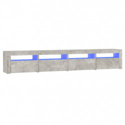 Szafka pod TV z oświetleniem LED, szarość betonu, 240x35x40 cm